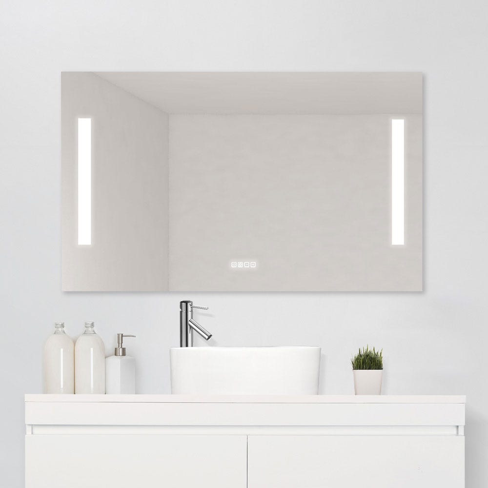 Miroir à éclairage DEL intégré et haut-parleur BLUETOOTH 48" x 28"