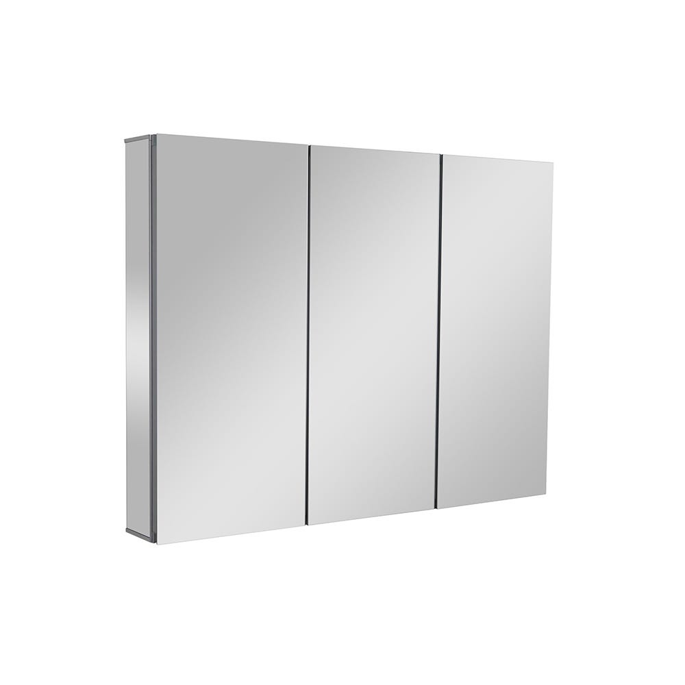 36" x 27" Medicine cabinet with 3 mirror doors for surface or flush-mount installation