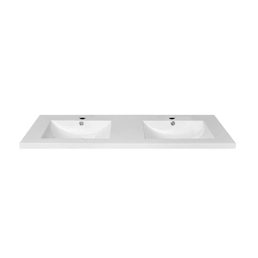 48" Double sink polymarble vanity top