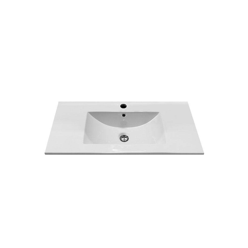 36" Porcelain vanity top with rectangular sink