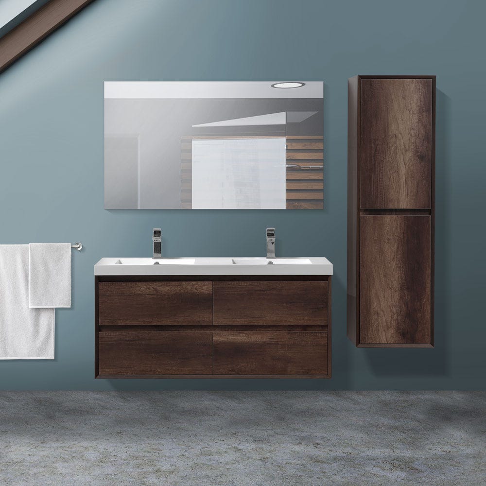 Cedar Wood Finish Bathroom Furniture - Rowan Collection